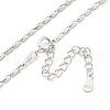 925 Sterling Silver Necklaces NJEW-C052-06P-2