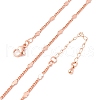 Brass Curb Chains Necklaces for Women NJEW-D302-07RG-2