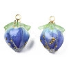 Handmade Flower Epoxy Resin Pendants KY-S163-103A-1