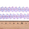Transparency Electroplate Glass Beads Strands GLAA-T023-39A-05-4