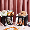 Square Paper Gift Tote Bags with Plastic Visible Window ABAG-WH0051-10B-4