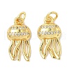 Brass Micro Pave Cubic Zirconia Pendants KK-I355-01G-01-1