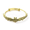 Gothic Bat Alloy Expandable Bangles BJEW-B081-01AG-2