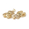 Brass Micro Pave Cubic Zirconia Pendants KK-B061-20G-01-3