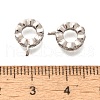 Flat Round Rack Plating Brass Micro Pave Cubic Zirconia Tube Bails KK-H508-08P-3