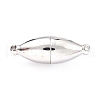 Tarnish Resistant 304 Stainless Steel Magnetic Clasps with Loops STAS-M290-06A-P-1