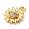 Brass Micro Pave Cubic Zirconia Pendants KK-I276-03G-01-2