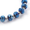 Electroplate Glass Stretch Bracelets BJEW-JB04017-04-2