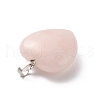 Natural Rose Quartz Pendants G-B042-02P-01-4
