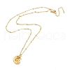Initial Letter Brass Pendant Necklaces NJEW-A015-21G-G-2