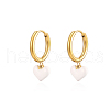 Stainless Steel Heart Hoop Earrings for Women VW3675-1-1