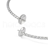 Brass Textured Open Cuff Bangle Making KK-U020-21A-P-3