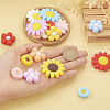 Beadthoven 19Pcs 19 Styles Flower Food Grade Eco-Friendly Silicone Focal Beads SIL-BT0001-05-6