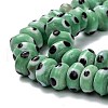 Rondelle Evil Eye Lampwork Bead Strands LAMP-R121-04-1