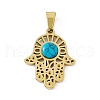 Synthetic Turquoise Pendants STAS-P315-11G-1