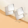 Chic Stainless Steel Rhombus Stud Earrings FV8927-5