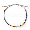 Bohemian Glass Seed Beaded Braided Bead Bracelets EZ3029-5-1