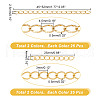 Unicraftale 100Pcs 4 Style 304 Stainless Steel Curb Chain Extender STAS-UN0054-01-3