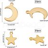 Unicraftale 304 Stainless Steel Charms & Pendants STAS-UN0016-59G-2
