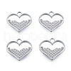 304 Stainless Steel Pendant Rhinestone Settings STAS-N098-218P-2