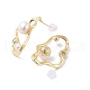Nuggest Natural Pearl Stud Earrings EJEW-P256-62G-2