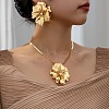 Flower Alloy Earrings & Pendant Necklaces Sets for Women FS-WGBCE4A-01-2