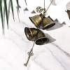Iron Bell & Alloy Key Charm Hanging Ornaments HJEW-JM03429-01-2