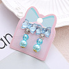 Alloy Plastic Clip-on Earrings for Kid WG21FF0-18-1