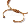 Evil Eye Cross Alloy Crystal Rhinestone Link Braided Bracelets BJEW-JB10788-4