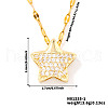 Luxury Brass Clear Cubic Zirconia Star Pendant Fashion Necklaces for Versatile and Stylish Look XT3331-1-3