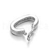 Rack Plating Brass Micro Pave Cubic Zirconia Twister Clasps ZIRC-I012-15P-RS-2