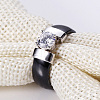 Flat Round Porcelain Finger Rings for Women Men FS-WG6D31E-07-1