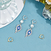 GOMAKERER 4Pcs 2 Style 925 Sterling Silver Hoop Earrings STER-GO0001-07-4