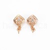 Brass Micro Pave Clear Cubic Zirconia Peg Bails Pendants KK-S364-091-1