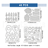 Birthday Cake Carbon Steel Hot Foil Plate Metal Dies DIY-WH0482-0008-6