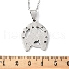304 Stainless Steel Horse Pendant Necklaces NJEW-H065-23P-3