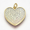 Brass Micro Pave Cubic Zirconia Pendants ZIRC-T004-02G-3