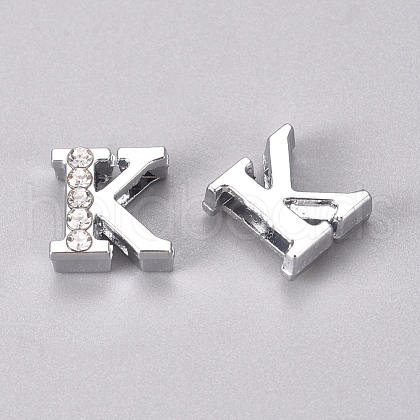 Alloy Slide Charms PALLOY-WH0066-21K-1