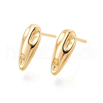 Brass Stud Earring Findings KK-N263-20G-1