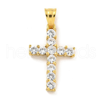 Ion Plating(IP) 304 Stainless Steel Cubic Zirconia Pendants STAS-C102-01A-G-1