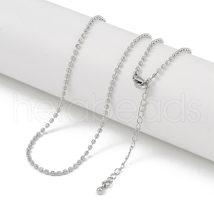 Rack Plating Brass Ball Chain Necklaces for Women NJEW-K382-02P-1