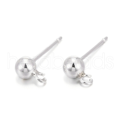 925 Sterling Silver Ear Stud Findings STER-K167-042D-S-1