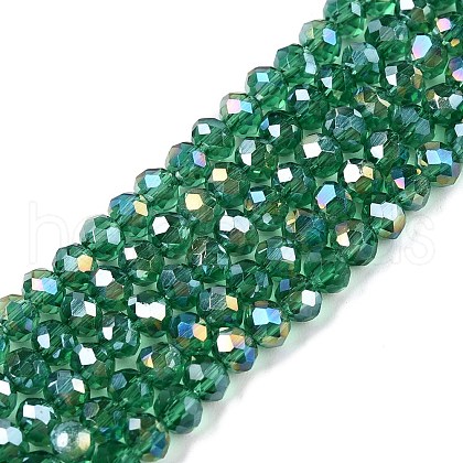 Electroplate Glass Beads Strands EGLA-A044-T3mm-B18-1