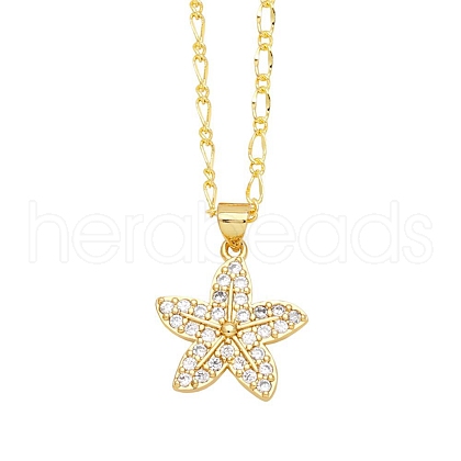 Brass Micro Pave Cubic Zirconia Pendant Necklaces PW-WG13899-01-1