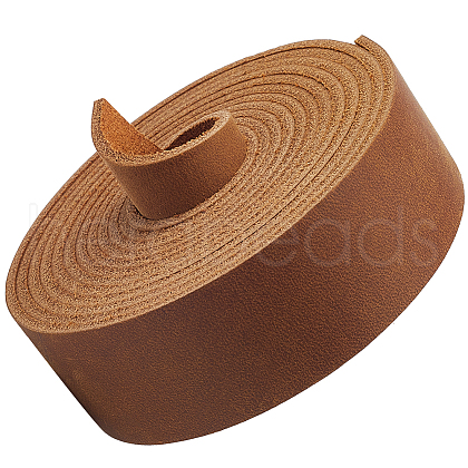 2M Flat AB Grade Cowhide Leather Cord AJEW-WH0479-73F-02-1