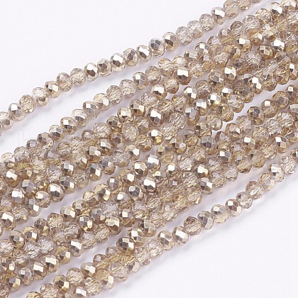 Transparent Painted Glass Beads Strands GLAA-F078-D01-1