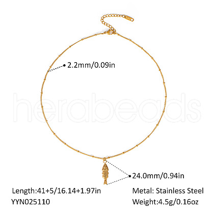 European Ocean Stainless Steel Pendant Necklaces IA7525-5-1