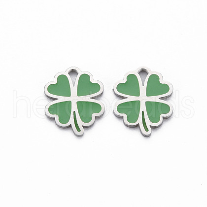 316 Surgical Stainless Steel Enamel Charms STAS-N097-080P-NR-1