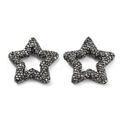 Star Shape Polymer Clay Rhinestone Beads CLAY-NH0001-06L-1