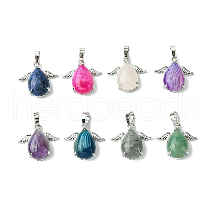 Natural Mixed Stone Pendants G-C114-05P-1